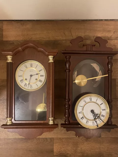 vintage HERMLE  wooden Chime Mechanical Pendulum Wall Clock & One Other Spares