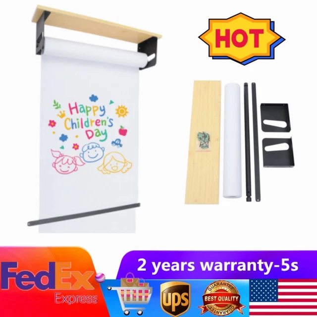 Modern Wall Mount Kraft Paper Display Dispenser & Cutter Wall Decor w/ Top Board