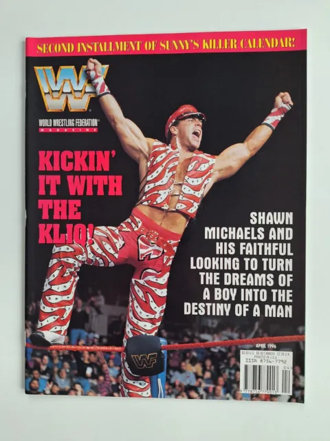 1996 April WWF Magazine Shawn Michaels Complete WWE Excellent Wrestling Hasbro
