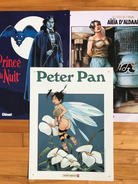 Plaques Émaillées BD Peter Pan; Cycle de Cyann; Prince de la Nuit; Loisel