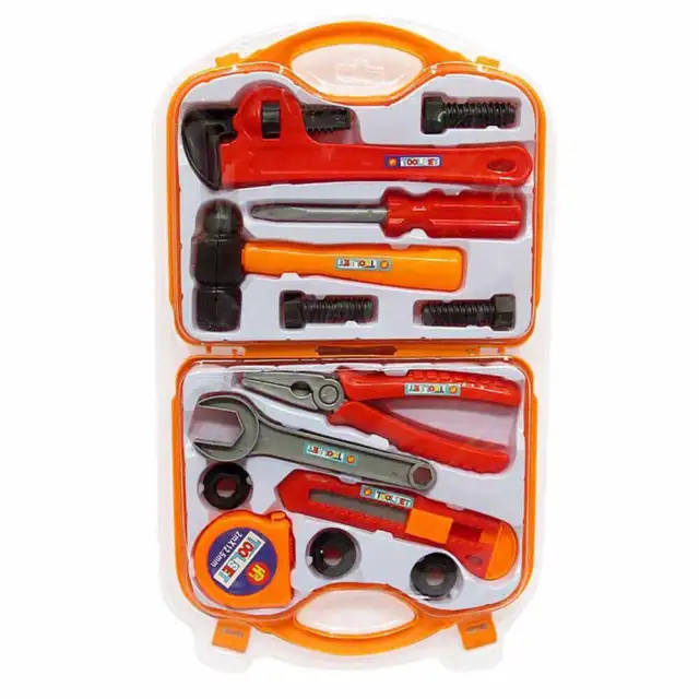 DIY Tool Set Gift Box Saw Role Play Pretend Toy Builder Kids Screwdriver Work