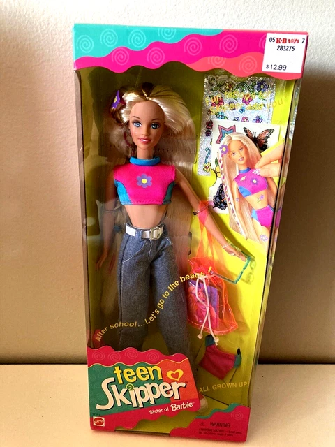 BARBIE DOLL SISTER Teen Skipper All Grown Up Tattoo Swimsuit Vtg 1996