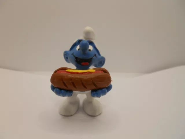 Smurfs Puffi Schlumpf Barbapuffo 20169 Puffo Hot Dog Smurf West Germany