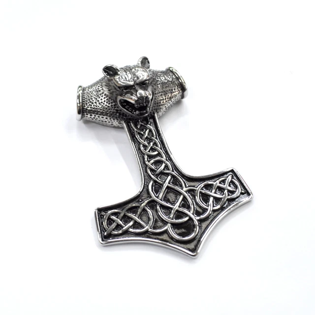 JFASHOP Keltisches Halskette 925 Sterling Silber Keltisches Knoten Kette ViKing Kreuz Kette Knoten Kette Anhänger Keltisches Keltisches Anhänger Amulett Schmuck Für Herren Sohn Jungen Damen Männer