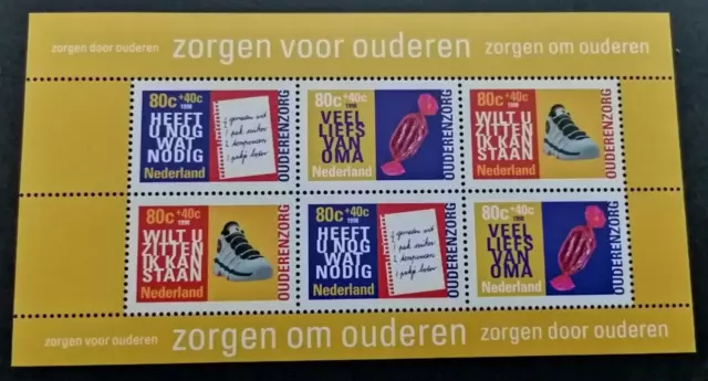 Pays-Bas 1998 belle série de timbres bloc MNH