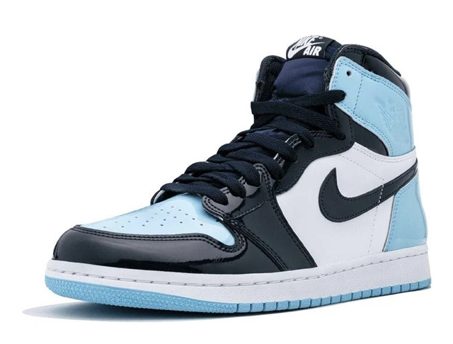 Size 9- Nike Air Jordan 1 Retro High Blue Chill UNC Patent Leather CD0461-401 Size 9- Nike Air Jordan 1 Retro High Blue Chill UNC Patent Leather CD0461-401