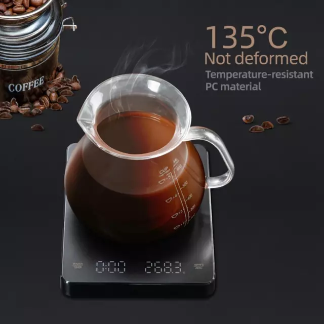 fr Portable Electronic Scale Drip Coffee High Precision Timing Home Kitchen Scal