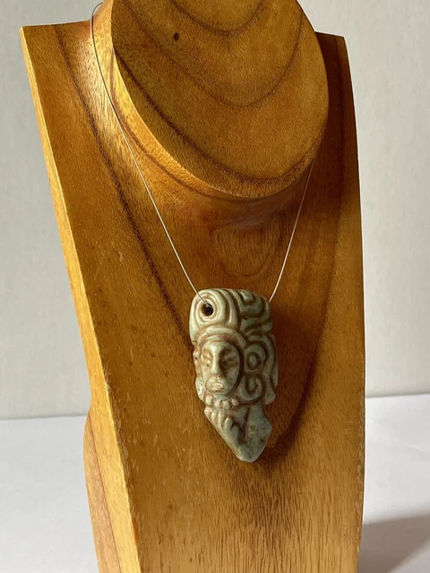 Ancient Precolumbian Olmec     Mezcala   Mayan  Lord  Pendant