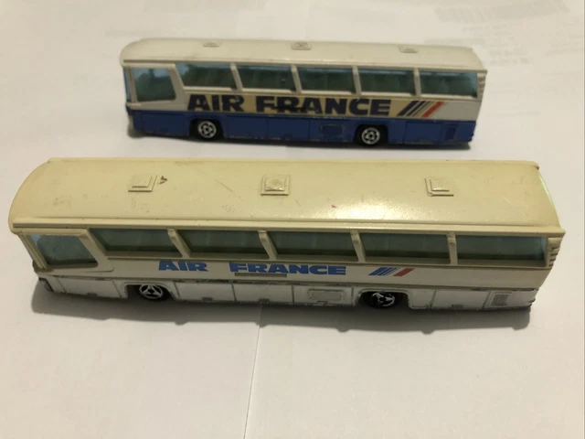 Autocar Majorette Neoplan Air France - N°373, Blanc, Occasion En Très Bon état (TBE), Fabriqué En France