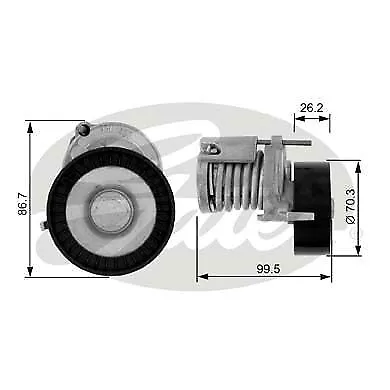 GATES T38214 Spannrolle, Keilrippenriemen für AUDI SEAT SKODA VW