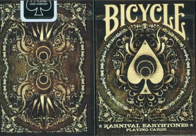 BICYCLE KARNIVAL EARTHTONE,poker size  playing cards deck THEORY ellusionist