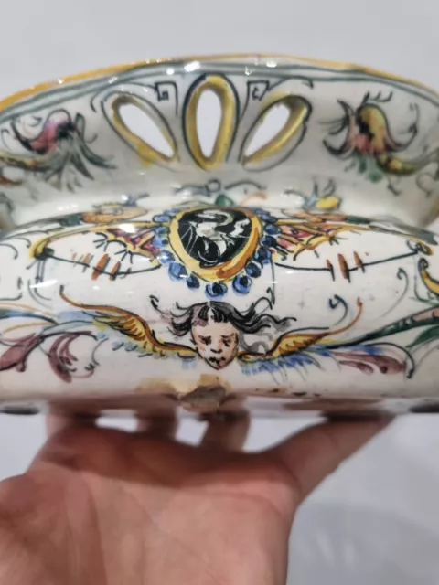 Vaso Antico Francese Ceramica Porcellana Maiolica Sevres Grottaglie Laterza...