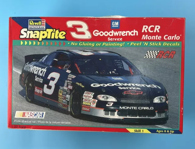 Monogram 1996 SnapTite Dale Earnhardt Goodwrench Monte Carlo # 3 Model Car Kit