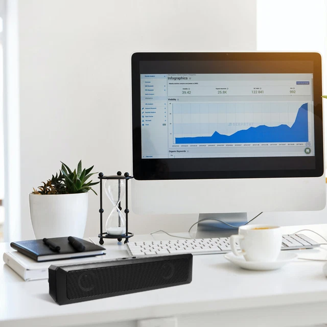 WIRELESS STEREO SPEAKERS Wireless Pc Speakers Surround Sound System £22