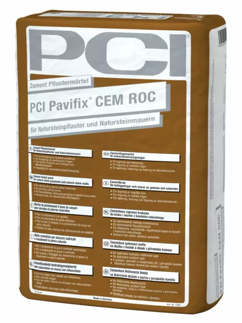 Trass-Fugenmörtel PCI Pavifix Cem Roc 25 KG Setzmörtel Pierre Naturelle