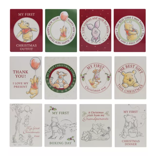 Disney Babys Erste Weihnachten Milestone Karten Pack 12 - Winnie Puuh