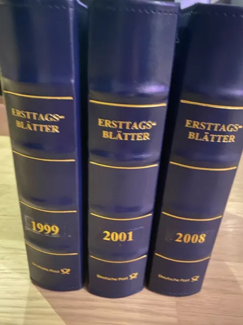 ETB Spezialangebot Ersttagsblätter ab 1995 bis 2009 kompl in Hüllen blauen Alben