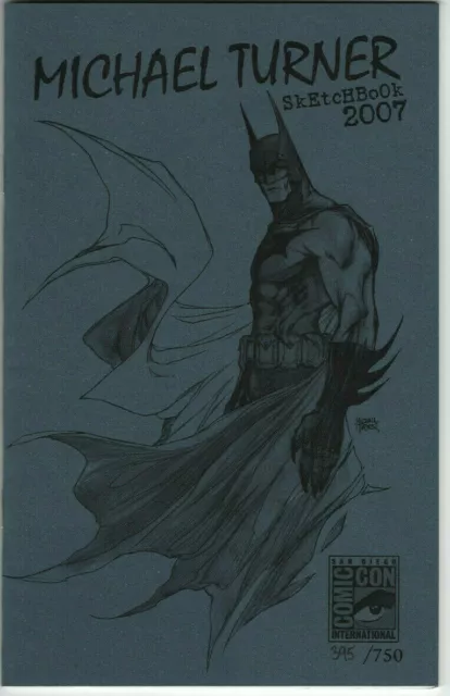 Michael Turner Batman Ashcan Sketchbook San Diego Comic Con 2007 Sdcc 395/750