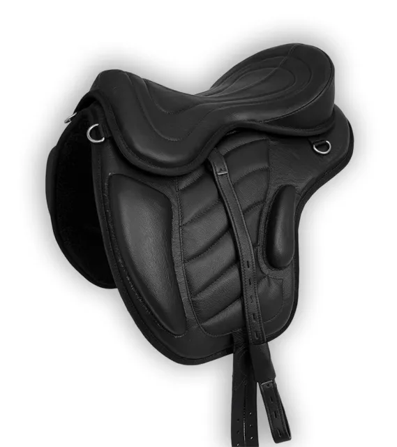 Treeless Saddle Horse Trekking LIBERTY vacchetta nero NUOVO Accessori 2