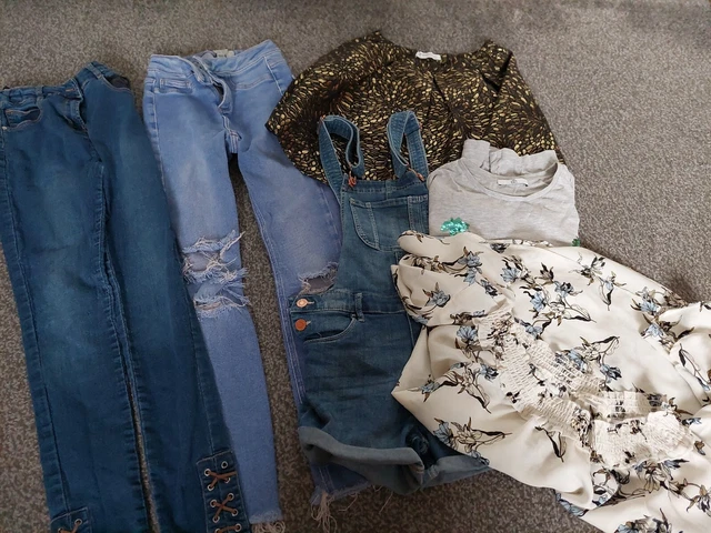 Pacchetto abbigliamento ragazze età 12-13 River Island top estivi lettini skinny jeans