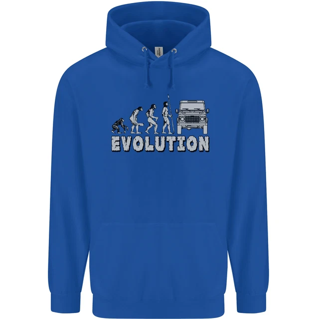Felpa con cappuccio 4X4 Evolution Off Roading divertente da uomo 80% cotone 3