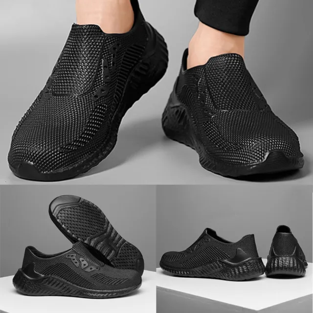 Scarpe antinfortunistiche antiscivolo antislip da uomo nere scarpe da cucina che