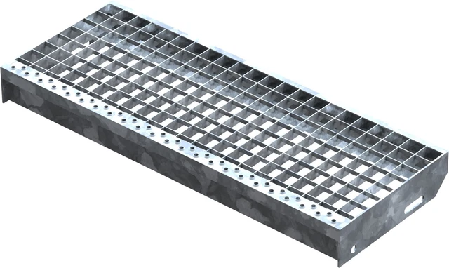 Gitterroststufe Scale Acciaio Zincato a Caldo Gradini 700x270mm mw30/30 MM R11