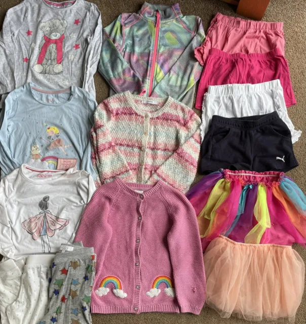 Girls Age 5-6 Years Bundle - 14 Items Top, Cardigans, Skirt, Shorts, PJs