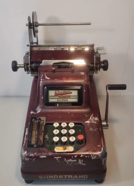 Antique Sundstrand Speed Adding Machine Cash Register (1900s/Beautiful) UNTESTED