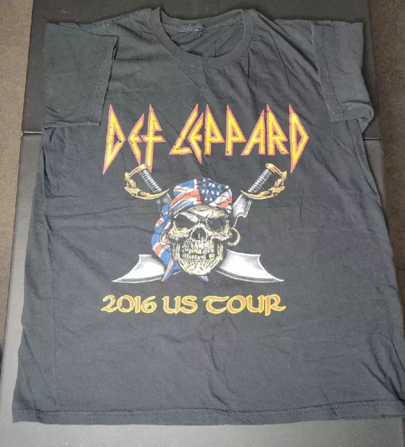 2016 DEF LEPPARD REO Speedwagon  & Tesla US Tour Concert L T-Shirt