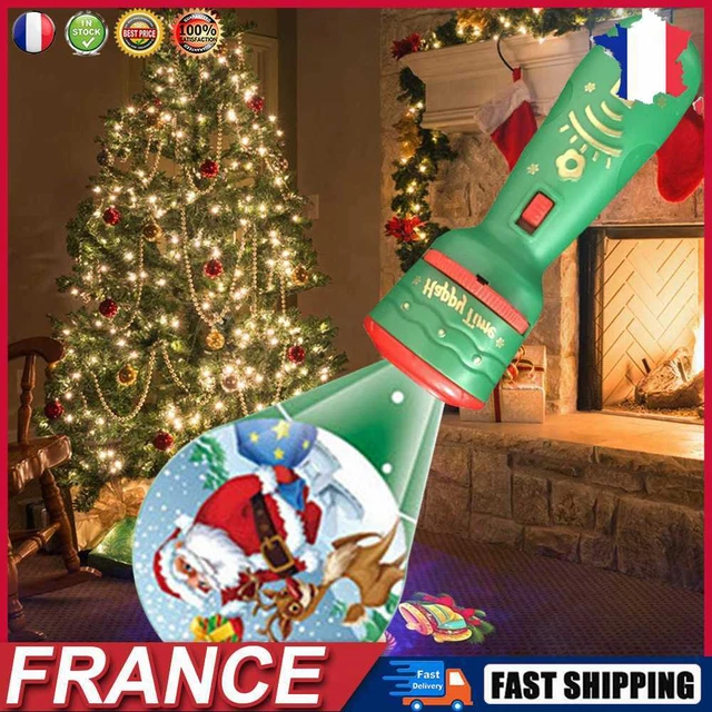 Lampe de poche projecteur de Noël à 24 motifs pour l'éducation précoce des enfan