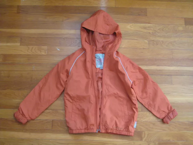 Weatherproof 1948 orange athletic windbreaker JACKET coat hoodie zip boy kid 7