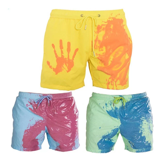 Pantaloni da spiaggia che cambiano colore da uomo costumi da bagno che cambiano colore