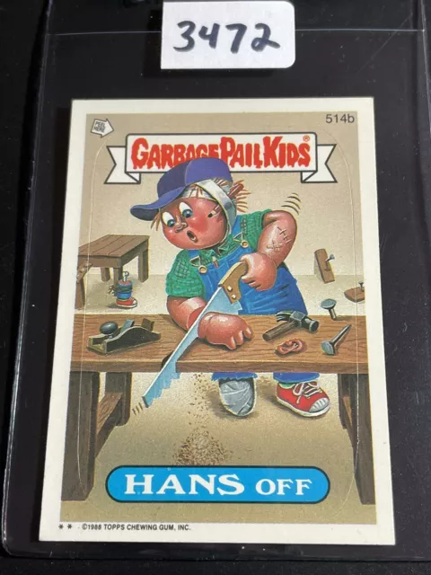 1988 Topps Garbage Pail Kids GPK Card Series 13 OS13 514b Hans Off NrMT