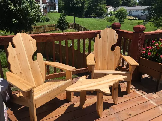 Set of Two Cedar Michigan Adirondack Chair