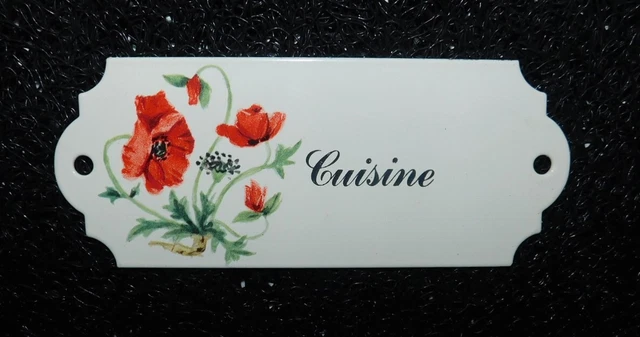 Plaque émaillée De Porte Décorative - Cuisine, Design Rétro