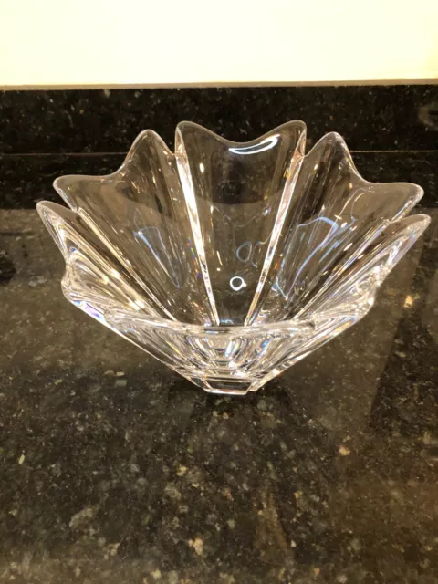 Orrefors ORION Crystal Bowl Lars Hellsten Signed and Numbered Large 6.5 x 10.25