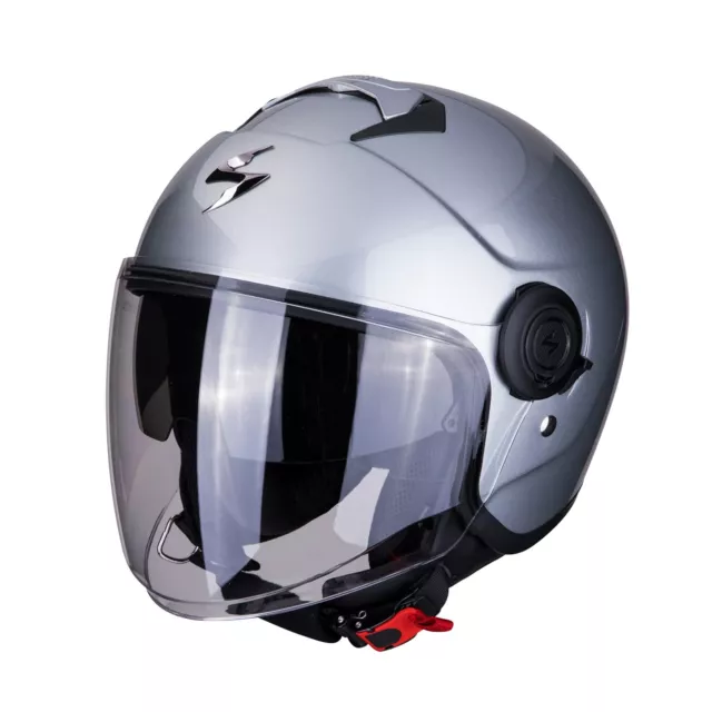 Casco Scorpion EXO-City Colore (Argento) TAGLIA S (55) Jet Casco Con Parasole