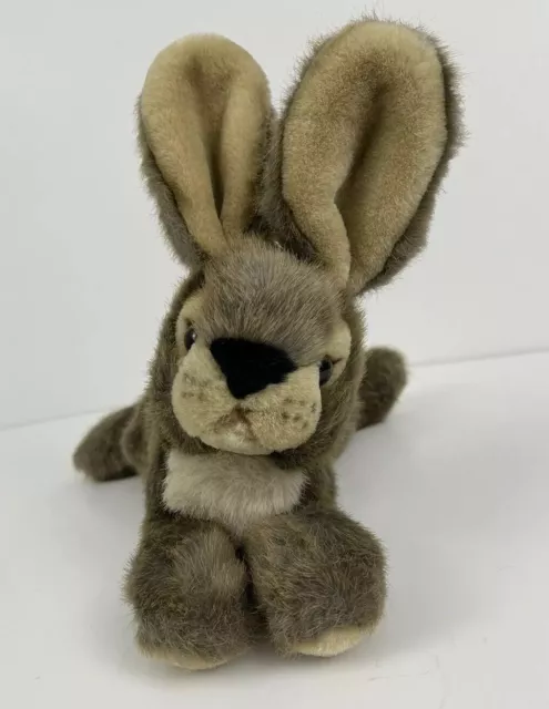 Aurora Flopsie Brown cream Realistic Rabbit Plush Pellet Stuffed Animal 10" A&A