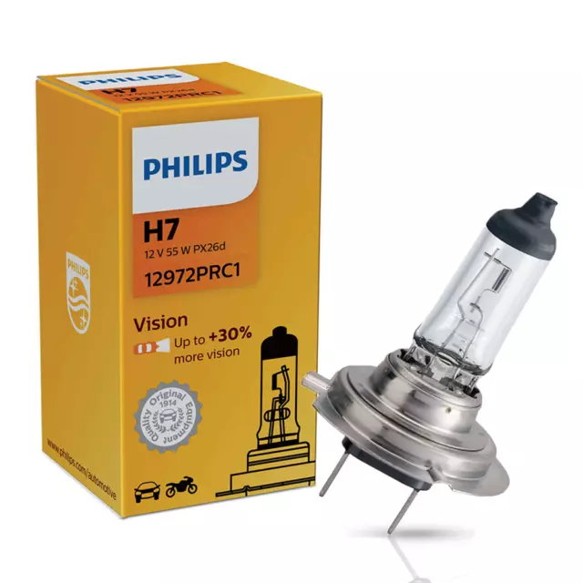 H7 Philips Vision +30% mehr Licht Xtreme Guter Preis 1 - 100 Stück 12972PRC