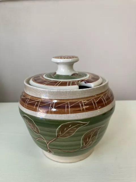 Dragon pottery preserve pot sugar bow