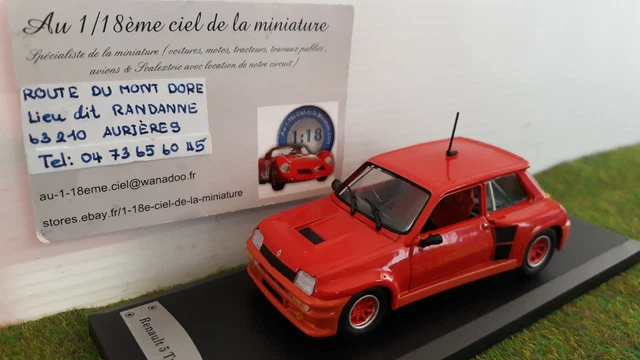 RENAULT 5 TURBO 1982 rouge échelle 1/43 d SOLIDO voiture miniature de collection