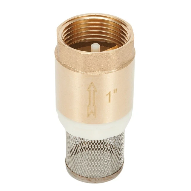 Clapet Anti-retour En Laiton DN25 - Lot De 2 Pièces - Filetage Intérieur/extérieur - Parfait Pour Pompes De Jardin, Chauffe-eau Et Conduites D'eau