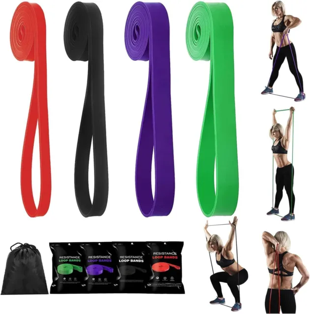 MEBIUSYHC PULL UP Assistance Bands,Resistance Loop Exercise Bands Set of 4  Mo £29.81 - PicClick UK