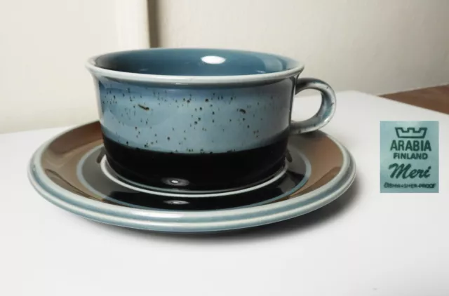 Arabia Finland MERI - BLUE Cup & Saucer Set(s)