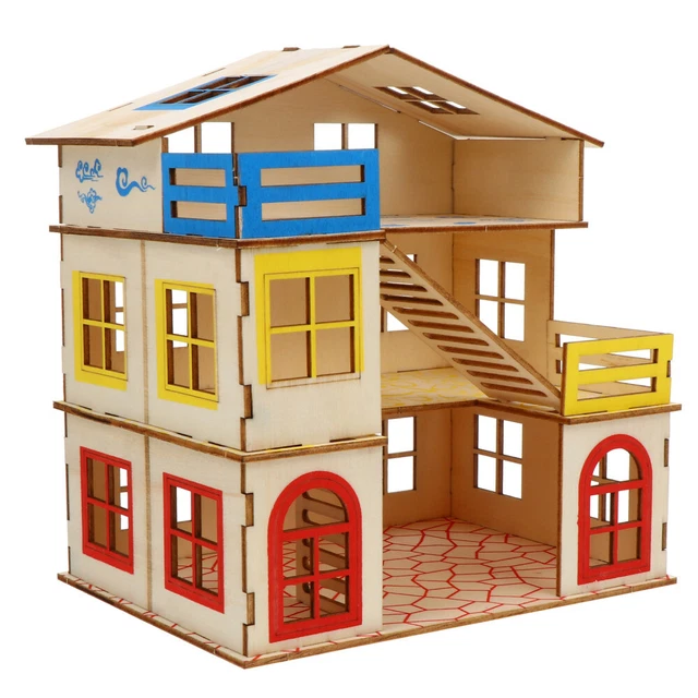 1 juego de madera de hámster castillo nido casa para dormir nido de pájaros escondite hámster de madera