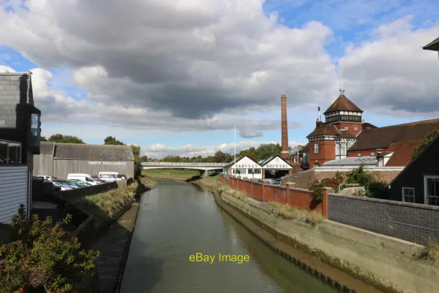 Photo 6x4 Harvey's Brewery by the River Ouse in Lewes This photo shows th c2016