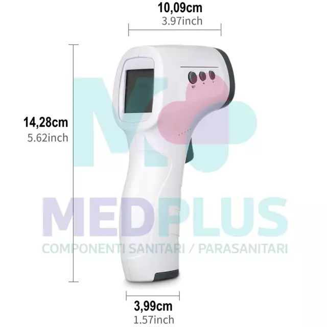 Termómetro digital LCD para la frente Pistola láser infrarroja sin contacto 2