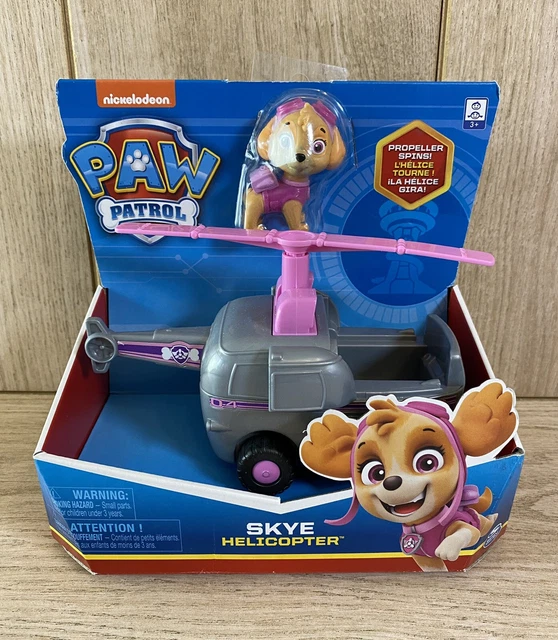 PAW PATROL SKYE Helicopter with Pup Figure Propeller Spins Playset