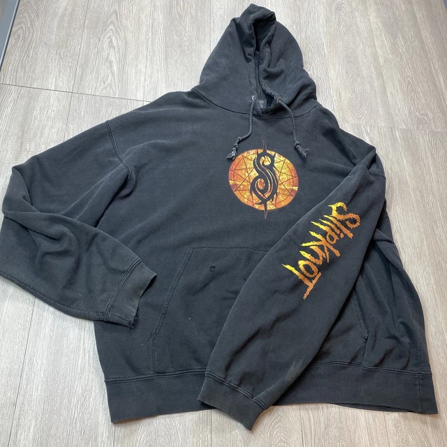 Vintage Slipknot 2003 Hoodie Sweatshirt Metal Men’s XL Black Fire Logo Rare 🔥🔥